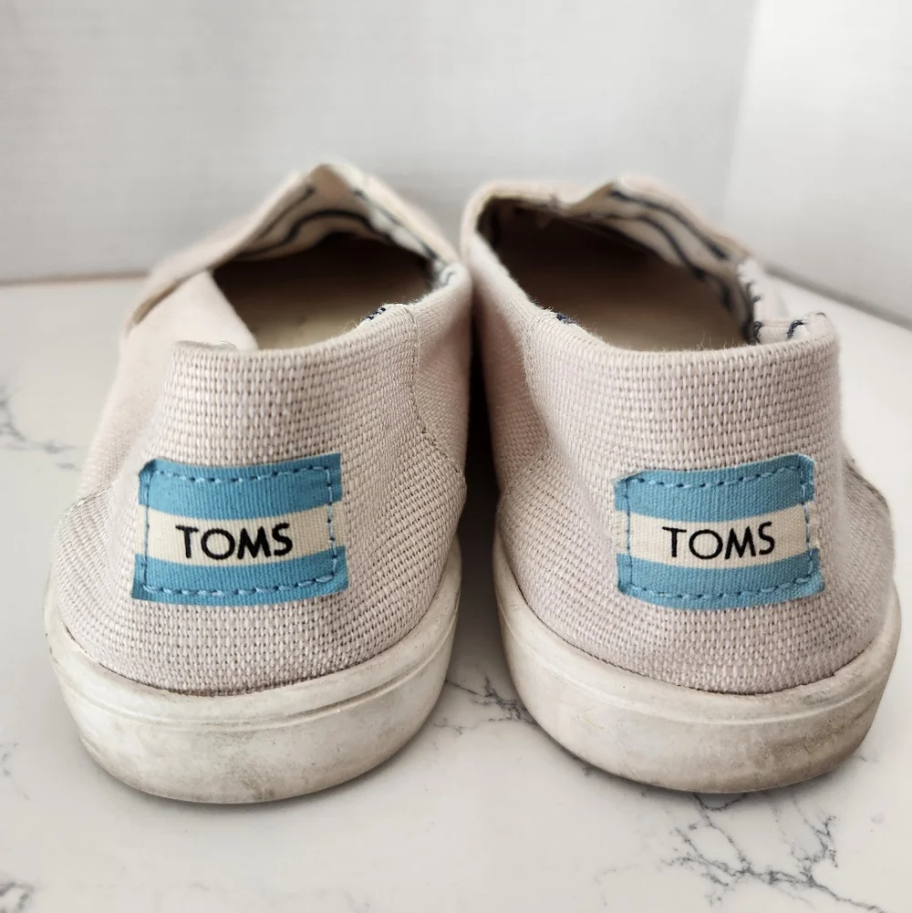 Toms Women's Natural Heritage Canvas‎ Slip-on Shoes Cream US 8.5